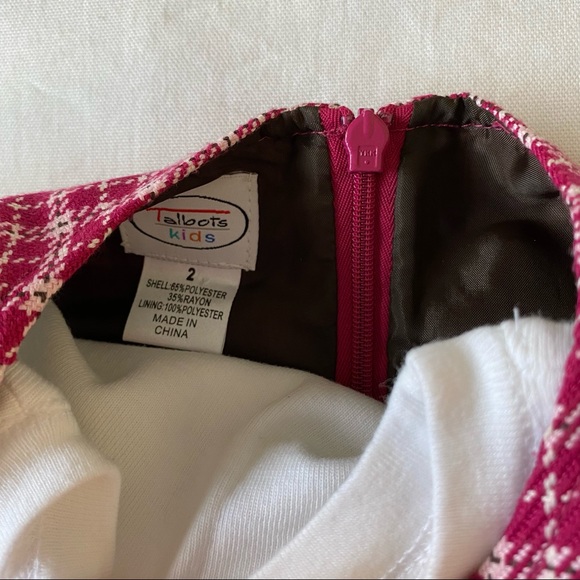 Talbots dress jumper 2T Red Plaid brand new 100% organic Egyptian cotton shirt - Picture 8 of 11